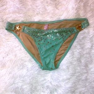Gorgeous Turquoise and Gold VS Bikini Bottoms